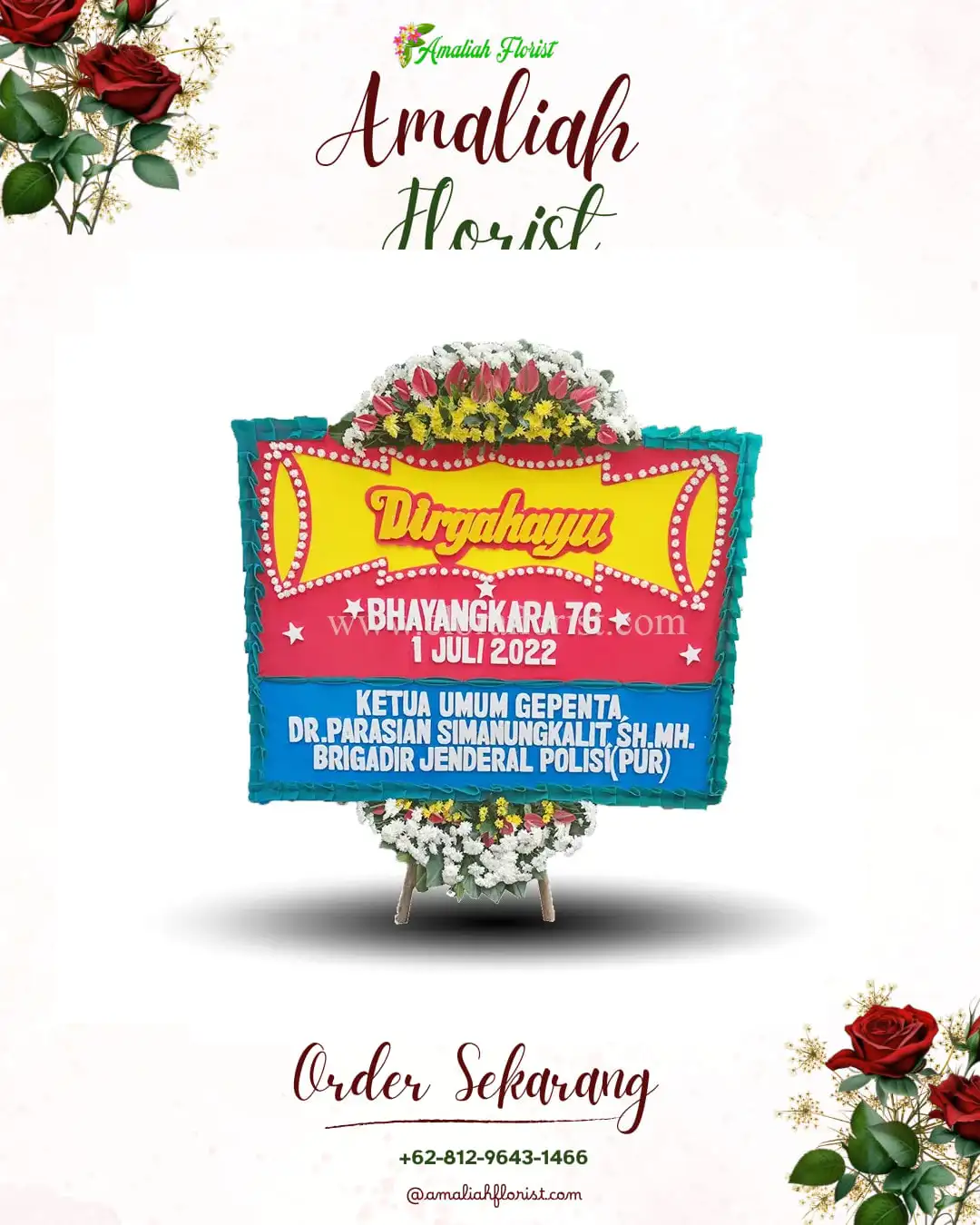 Papan Bunga HUT Ulang Tahun Jonggolsari